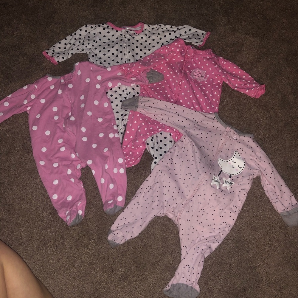 Baby girl one piece outfits bundle of 4